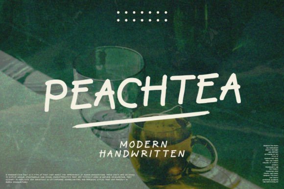Peachtea: A Modern Handwriting Font for Authentic Design