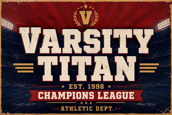 Varsity Titan: The Bold Athletic Display Font for Your Boldest Ideas
