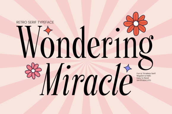 Wondering Miracle: A Retro Serif for Modern Creativity